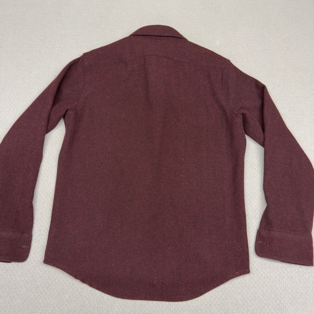 Taylor Stitch Wool Blend Maritime Shirt Mens 42 Large Burgundy Overshirt Shacket - Picture 2 of 7